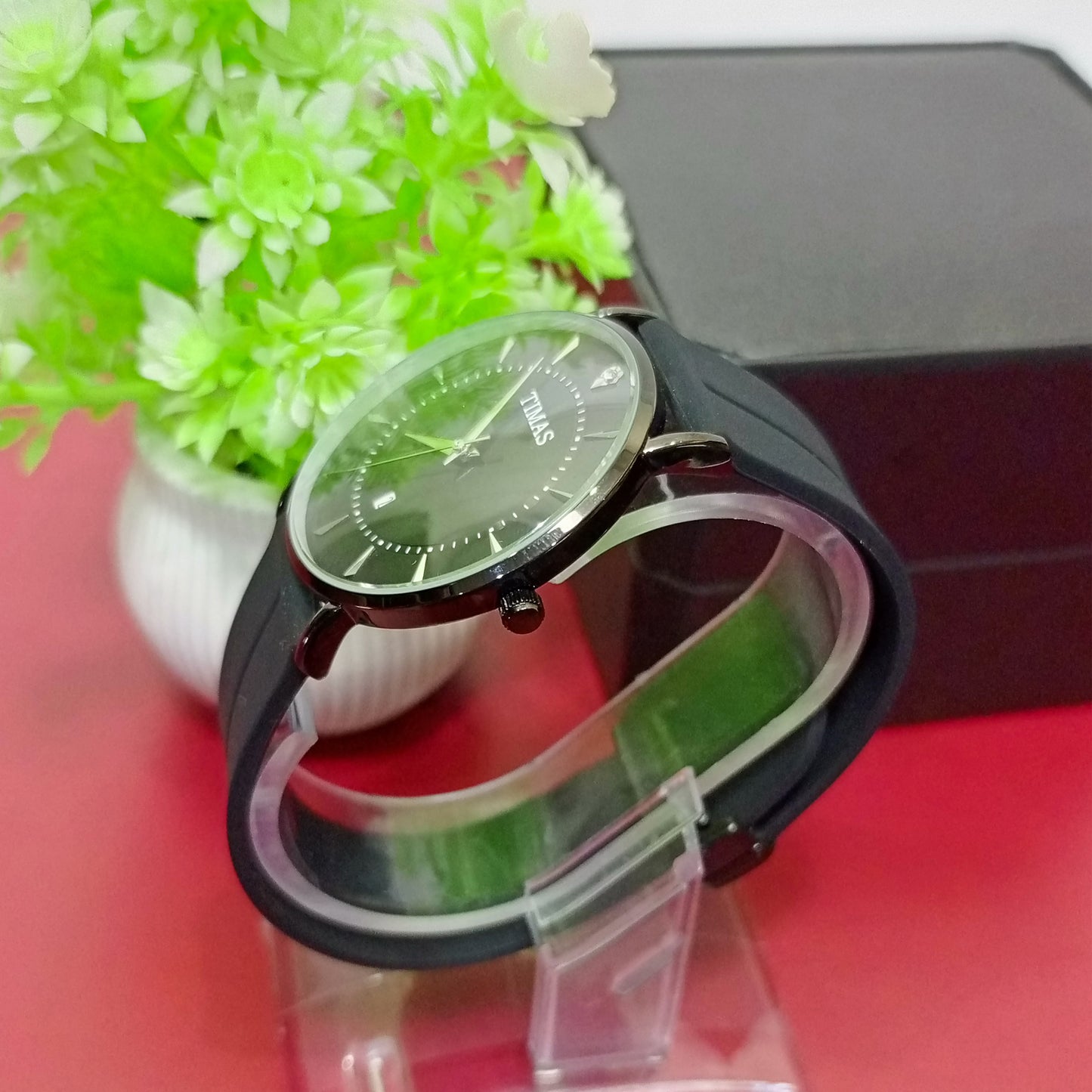 Black Classic Business Class Watch With Date - Timas