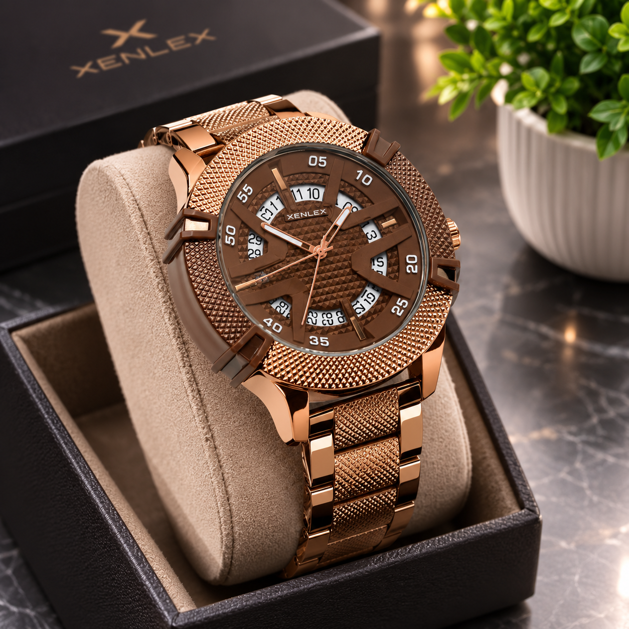Premium Elite Timepiece - Heavy Chain With Date -  Xenlex