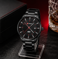 Black Executive Series Luxury Timepiece With Day&Date - Curren